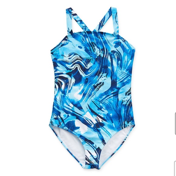 Swim Girls Tie Dye One Piece Swimsuit - Picture 1 of 2